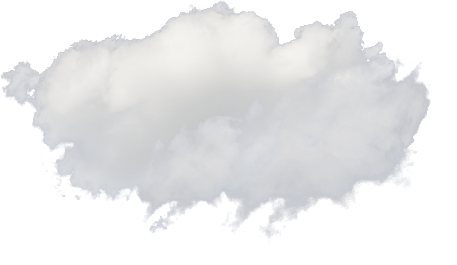 White clouds isolated on black background, mud set on black.